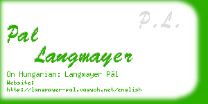 pal langmayer business card